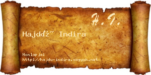 Hajdú Indira névjegykártya