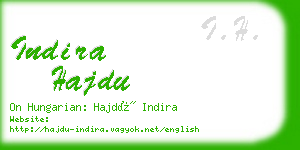 indira hajdu business card